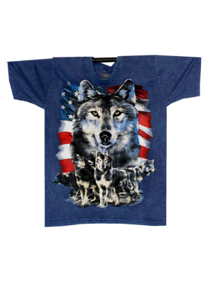 Wolves USA Flag T-Shirt
